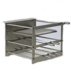 Churrasqueira inox tecnogrill 5 espetos rotativos 2 galerias com grelha manual