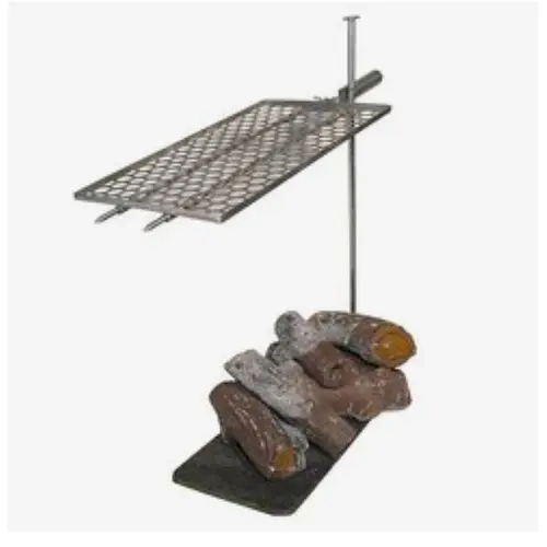 Espeto camping em inox Tecnogrill com grelha removível TC000601-7