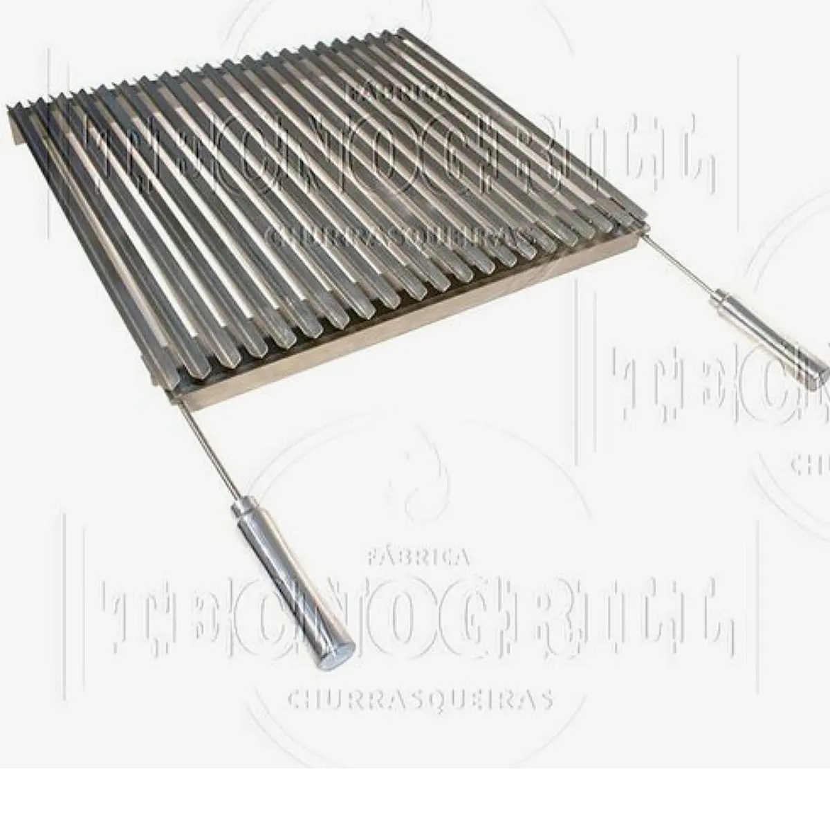 Grelha Argentina em Inox com Coletor de Gordura Removível 60x50