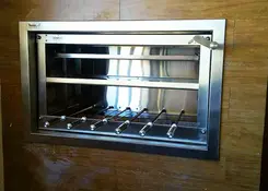 Churrasqueira inox tecnogrill 6 espetos rotativos e grelha manual
