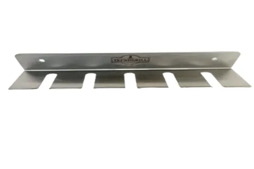 Suporte para pendurar espetos de parede em aço inox - 28 CM