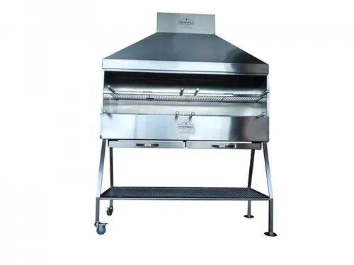 Churrasqueira de Espetinho Portátil Inox Tecnogrill c/ Coifa