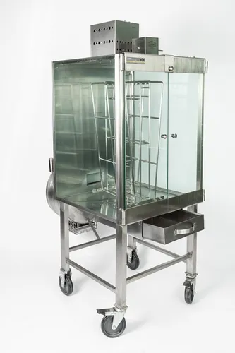 Churrasqueira Costelão  Móvel Inox c/ Motor e Vidro Tecnogrill