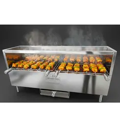 Churrasqueira para Espetinho em Inox Tecnogrill 100x28cm c/ Grelha