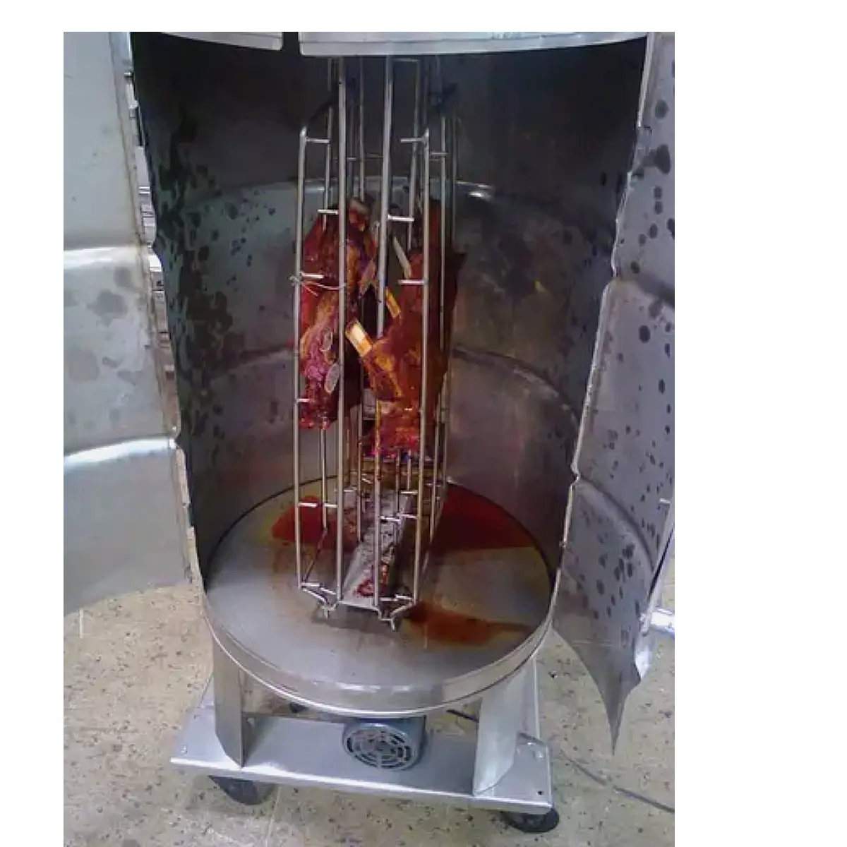 Churrasqueira Costelão Tecnogrill Tambor em Inox Móvel Rotativa c/ Motor