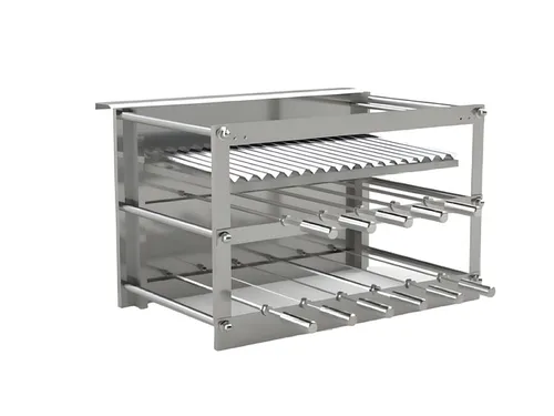 Churrasqueira inox Tecnogrill 11 espetos rotativos e grelha motorizada