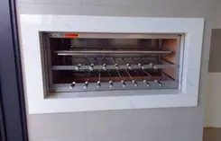 Churrasqueira inox tecnogrill 15 espetos rotativos e grelha motorizada