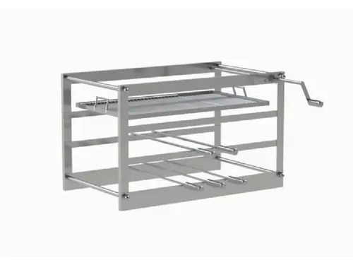 Churrasqueira Grill inox Tecnogrill espetos tradicionais e grelha manual - 90 cm