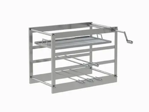 Churrasqueira Grill inox Tecnogrill espetos tradicionais e grelha manual - 80 cm