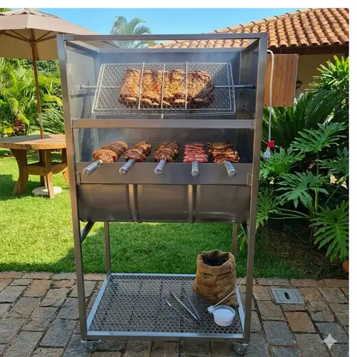 Churrasqueira Móvel com 9 Espetos Tecnogrill