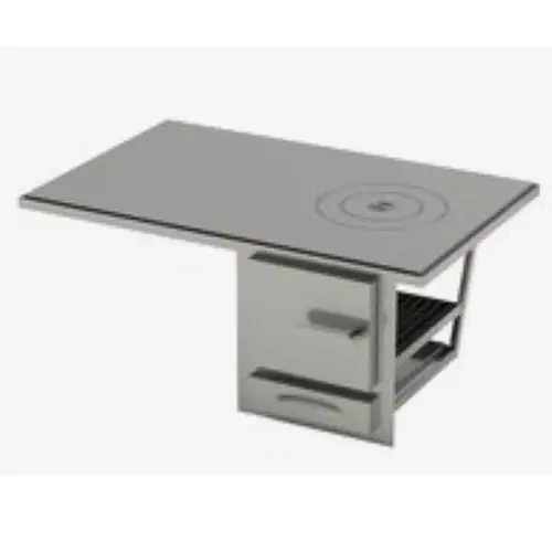 Fogão a lenha de inox para embutir na alvenaria 75x 45
