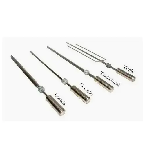 Espeto em Aço Inox Tecnogrill 70 cm Vários Modelos C/roldana 1 Un