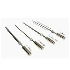 Espeto em Aço Inox Tecnogrill 70 cm Vários Modelos C/roldana 1 Un